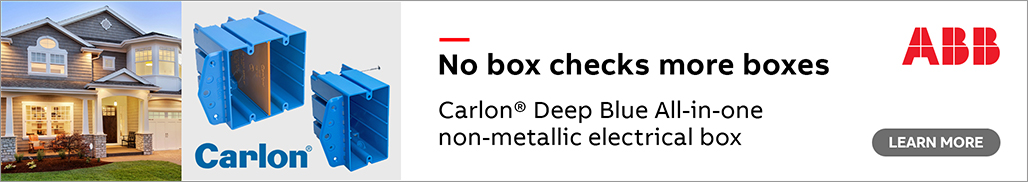 Carlon Deep Blue all-in-one non-metallic electrical box