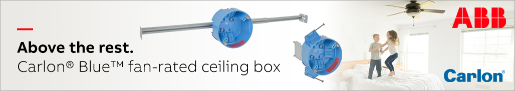 Carlon Blue fan-rated ceiling box