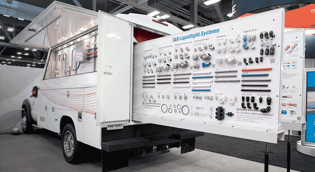 ABB Installation Products mobile truck provides on-site training and Application Demos