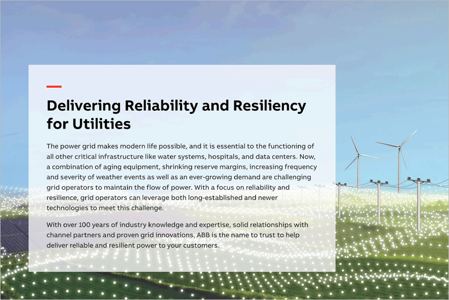 ABB - Delivering Reliability and Resiliency for Utilities