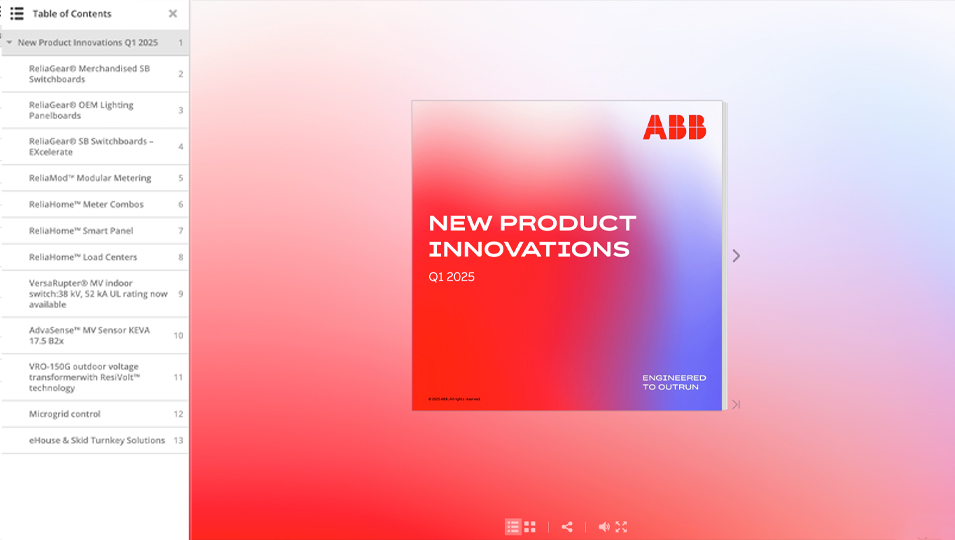 ABB New Product Introductions Q1 2025