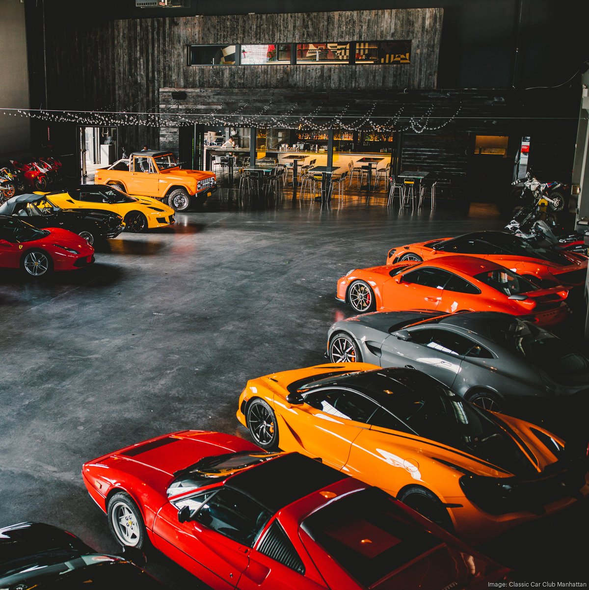 Cars in a garage