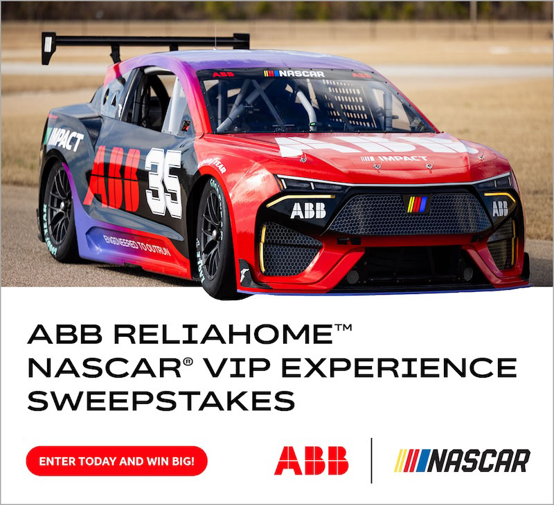 Don’t miss your shot to witness NASCAR® history and experience the roar of the engines live in Phoenix - enter now and let ABB ReliaHome™ power your path to the championship!