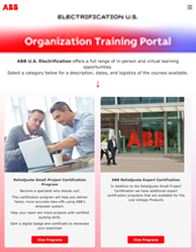 ABB U.S. Electrification Organization Training Portal